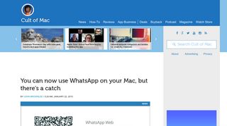You can now use WhatsApp on your Mac, but there's a catch