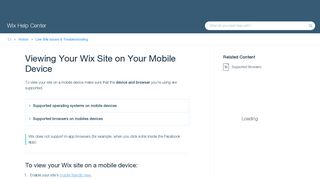 Viewing Your Wix Site on Your Mobile Device | Help Center | Wix.com