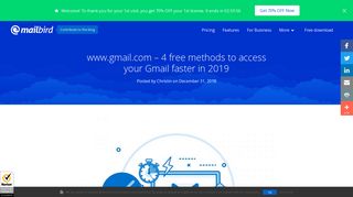 www.gmail.com - 4 free methods to access your Gmail faster in 2019