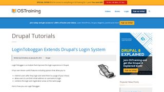 LoginToboggan Extends Drupal's Login System - OSTraining