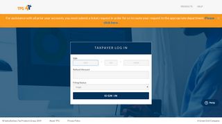 Log In - TPG Taxpayer Info