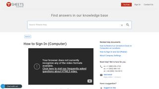 FAQ: How to Sign In (Computer) - TSheets Help