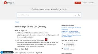 FAQ: How to Sign In and Out (Mobile) - TSheets Help