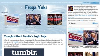 Thoughts About Tumblr's Login Page | Freya Yuki
