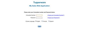 Tupperware | My Sales Web Application