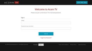 Log In - Acorn TV | Watch the Best British TV | Start Your Free Trial