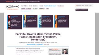 Fortnite: How to claim Twitch Prime Packs (Trailblazer, Freestylin ...