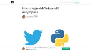 How to login with Twitter API using Python – femi bilesanmi – Medium