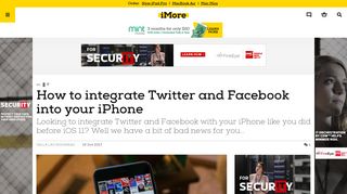 How to integrate Twitter and Facebook into your iPhone | iMore
