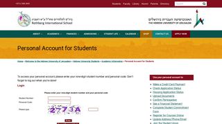 Personal Account for Students Login | Rothberg International School