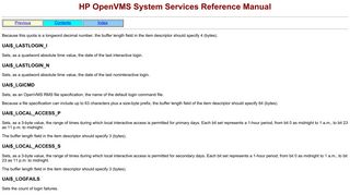 HP OpenVMS System Services Reference Manual