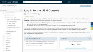 Log In to the UEM Console - VMware Docs