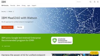 IBM MaaS360 with Watson - Unified Endpoint Management (UEM) | IBM