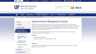 GatorLink Account Management & Security » Identity Services ...
