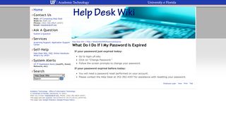Help Desk Wiki FAQs/What Do I Do If I My Password Is Expired ...