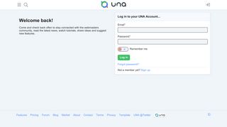 UNA | Log in to Account - UNA.IO