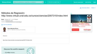 Métodos de Regresión: http://www.virtual.unal.edu.co/cursos/ciencias ...