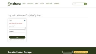 Log in to Mahara ePortfolio System - Mahara ePortfolio System