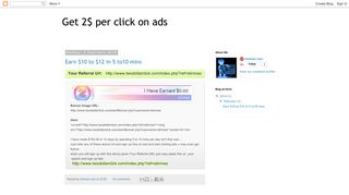 Get 2$ per click on ads