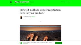 How to build kick-ass user registration flows for your product?