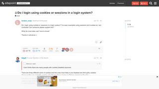 Do i login using cookies or sessions in a login system? - PHP - The ...