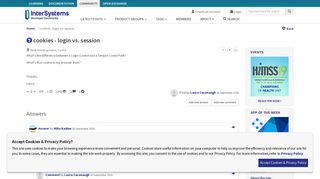 cookies - login vs. session | InterSystems Developer Community | Web
