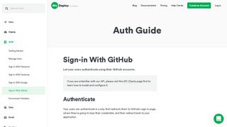 Sign-in With GitHub - WeDeploy™