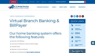 Virtual Branch Banking & BillPayer - USPS Federal Credit Union