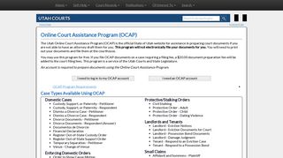 Utah Courts - Online Court Assistance Program (OCAP)