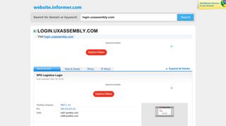 login.uxassembly.com at WI. XPO Logistics Login - Website Informer