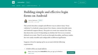 Building simple and effective login forms on Android - AndroidPub