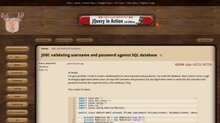 JDBC validating username and password against SQL database (JDBC ...