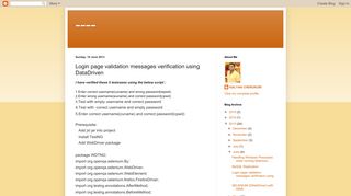 ----: Login page validation messages verification using DataDriven