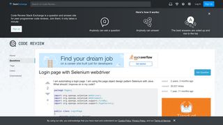 java - Login page with Selenium webdriver - Code Review Stack Exchange