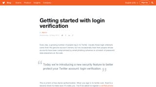 Getting started with login verification - Twitter Blog