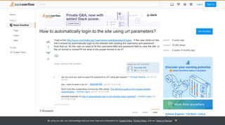 How to automatically login to the site using url parameters ...