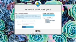 UC Master Gardener Program VMS - Login Page