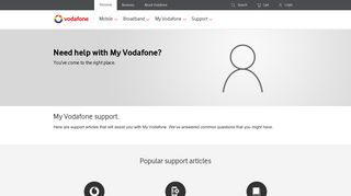 My Vodafone Support | Vodafone Australia
