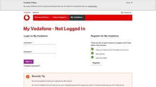 My Vodafone - My Account, Messaging, My Plan, My Profile, My Bill