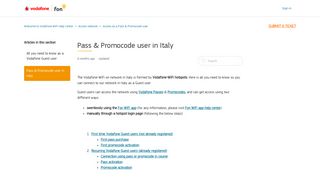 Pass & Promocode user in Italy – Welcome to Vodafone WiFi Help ...