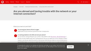 Are you abroad and having trouble with the network or ... - Vodafone.cz
