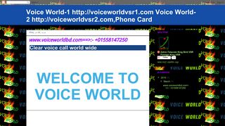 Voice World-1 http://voiceworldvsr1.com Voice World-2 http ...