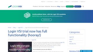 Login VSI trial now has full functionality (hooray!) - Login VSI