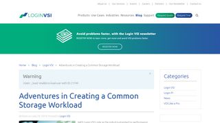 Adventures in Creating a Common Storage Workload - Login VSI