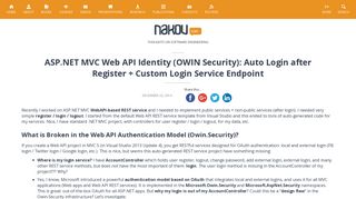 ASP.NET MVC Web API Identity (OWIN Security): Auto Login after ...