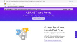 ASP.NET Web Forms | The ASP.NET Site