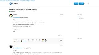 Unable to login to Web Reports - Reporting - BigFix Forum