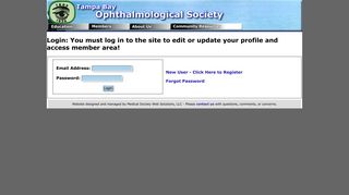 Login to Member Section - Tampa Bay Ophthalmological Society