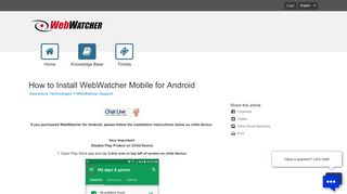 How to Install WebWatcher Mobile for Android - WebWatcher