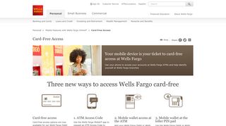 Card-Free Access at Wells Fargo